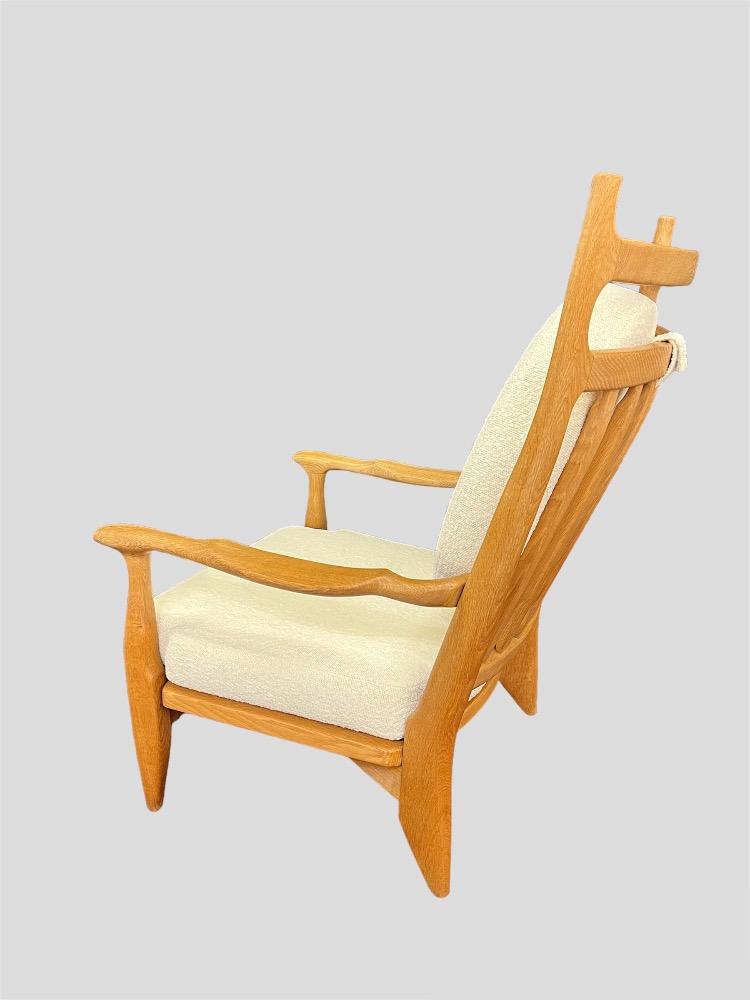 Pair of oak armchairs. Guillerme et Chambron. France circa1960.